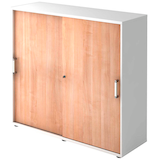 Artikelbild 1 für HAMMERBACHER Schiebetürenschrank 1753S, V1753S/W/N/CE nussbaum, weiß 2 Fachböden 120,0 x 40,0 x 110,0 cm, Artikelnummer 375989