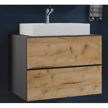 Artikelbild 4 für VCM my bath Badmöbel-Set 2-teilig Lendas S 915284 honig-eiche, anthrazit 61,0 x 51,4 x 69,0 cm, Artikelnummer 390532