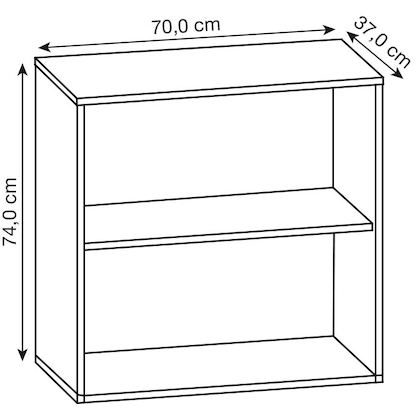 Artikelbild 2 für VCM my office Aktenregal L weiß 70,0 x 37,0 x 74,0 cm, 1 St., Artikelnummer 345054