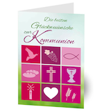 Artikelbild 1 für LUMA Kommunionkarte Symbole LU2047 DIN B6, 1 St., Artikelnummer 263198