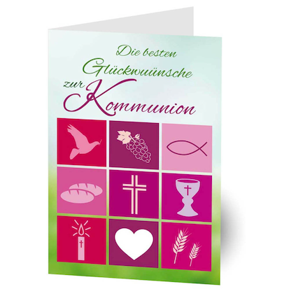 Artikelbild für LUMA Kommunionkarte Symbole LU2047 DIN B6, 1 St., Artikelnummer 263198