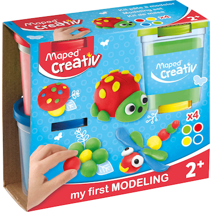 Artikelbild 2 für Maped® Creativ Knete Basisfarben farbsortiert, 4 Dosen je 114,0g, Artikelnummer 300628