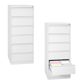 Artikelbild 1 für Gürkan Karteischrank reinweiß 6 Schubladen 53,0 x 62,0 x 132,0 cm, 1 St., Artikelnummer 381780