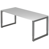 Artikelbild 1 für HAMMERBACHER RS19 höhenverstellbarer Schreibtisch lichtgrau rechteckig, Kufen-Gestell grau 180,0 x 80,0 cm, Artikelnummer 865845