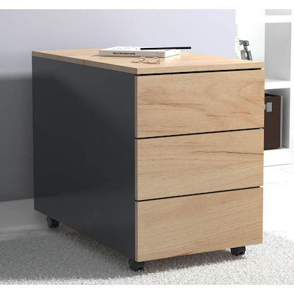 Artikelbild 5 für VCM my office Dalosa Rollcontainer anthrazit, eiche 3 Auszüge 39,0 x 70,0 x 55,0 cm, Artikelnummer 911291