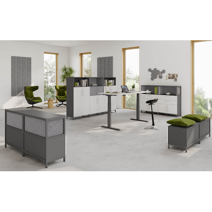 Artikelbild 5 für HAMMERBACHER Aktenregal FlexWall grafit 80,0 x 40,0 x 39,4 cm, 1 St., Artikelnummer 949663