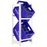 Artikelbild 1 für Simonrack Getränkekistenregal SIMONBOTTLE 2 8435104962497 weiß 40,0 x 30,0 x 100,0 cm, Artikelnummer 979581