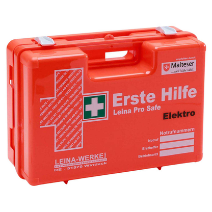 Artikelbild für LEINA-WERKE Erste-Hilfe-Koffer Pro Safe Elektro DIN 13157 + Erweiterung orange, Artikelnummer 565869