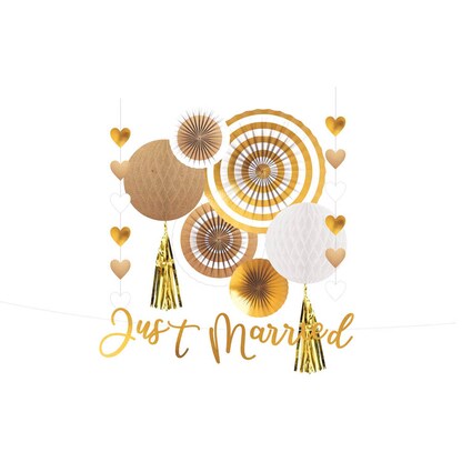Artikelbild für amscan® Partydeko-Set gold Hochzeit, 1 St., Artikelnummer 387809