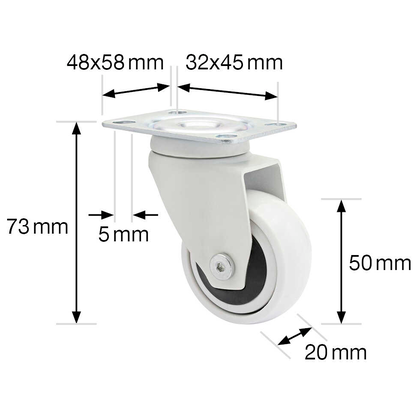 Artikelbild 5 für WAGNER® design yourself Rollen für Schränke und Regale RO 2251, 4 St., Artikelnummer 418416