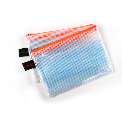 Artikelbild 2 für FolderSys Reißverschlussbeutel DIN A6 transparent/orange 0,15 mm, 1 St., Artikelnummer 641779