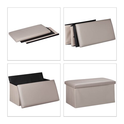 Artikelbild 6 für relaxdays Sitztruhe 10031586_111 grau Holz 76,5 cm, Artikelnummer 521144