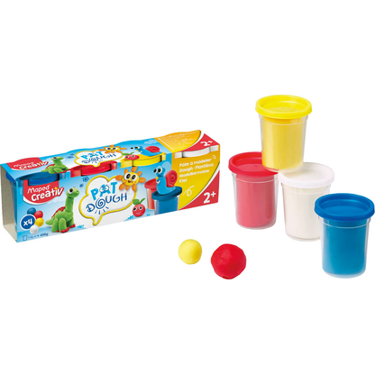 Artikelbild für Maped® Creativ Knete Basisfarben farbsortiert, 4 Dosen je 114,0g, Artikelnummer 300628