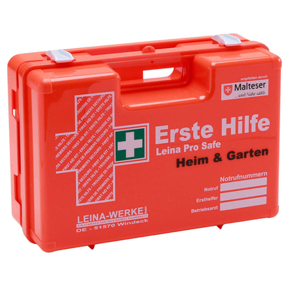 Artikelbild für LEINA-WERKE Erste-Hilfe-Koffer Pro Safe Heim & Garten DIN 13157 + Erweiterung orange, Artikelnummer 565871