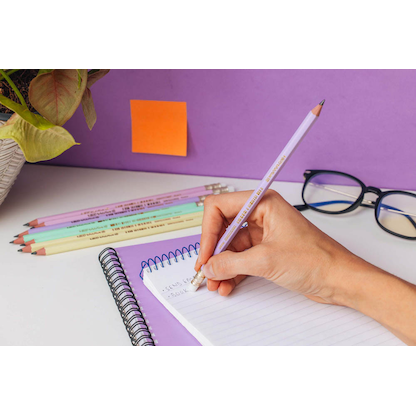 Artikelbild 7 für BIC EVOLUTION PASTEL Bleistifte HB rosa, lila, grün, gelb mit Radierer, 10 St., Artikelnummer 385148