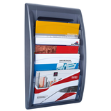 Artikelbild 1 für PAPERFLOW Wandprospekthalter Kompakt anthrazit DIN A4 quer 4 Fächern 40,0 x 65,5 x 10,2 cm, 1 St., Artikelnummer 290383