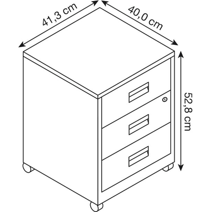 Artikelbild 2 für BISLEY Home Rollcontainer schwarz 3 Auszüge 41,3 x 40,0 x 52,8 cm, Artikelnummer 728832