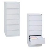 Artikelbild 1 für Gürkan Karteischrank lichtgrau 6 Schubladen 53,0 x 62,0 x 132,0 cm, 1 St., Artikelnummer 154462