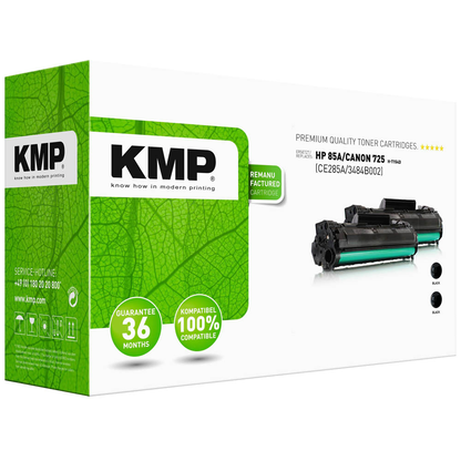 Artikelbild 2 für KMP H-T154D schwarz Toner kompatibel zu HP 85A; Canon 725(CE285AD; 3484B002), 2er-Set, Artikelnummer 506392