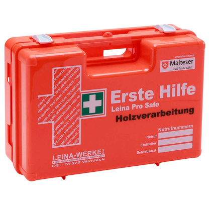 Artikelbild für LEINA-WERKE Erste-Hilfe-Koffer Pro Safe Holzverarbeitung DIN 13157 + Erweiterung orange, Artikelnummer 565887