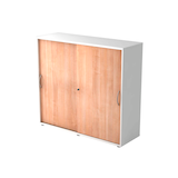 Artikelbild 1 für HAMMERBACHER Schiebetürenschrank 1753S, V1753S/W/N/BM nussbaum, weiß 2 Fachböden 120,0 x 40,0 x 110,0 cm, Artikelnummer 376029