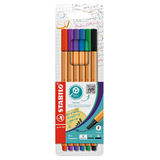 Artikelbild 1 für STABILO point 88 Fineliner farbsortiert 0,4 mm, 6 St., Artikelnummer 313049