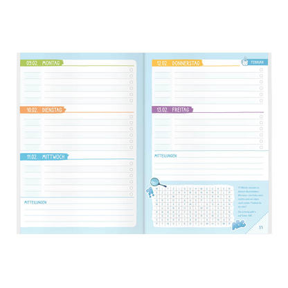 Artikelbild 3 für Häfft® Verlag Hausaufgabenheft Grundschule Rasselbande 2025/2026 liniert DIN A5 ohne Rand, 56 Blatt, 1 St., Artikelnummer 590749