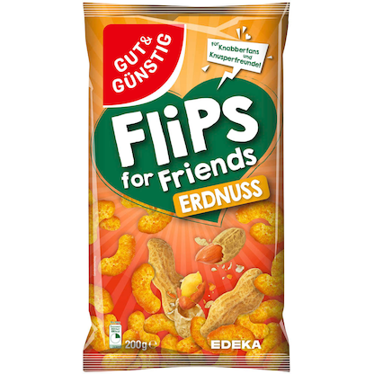 Artikelbild für GUT&GÜNSTIG Erdnussflips Chips 200,0 g, Artikelnummer 987608