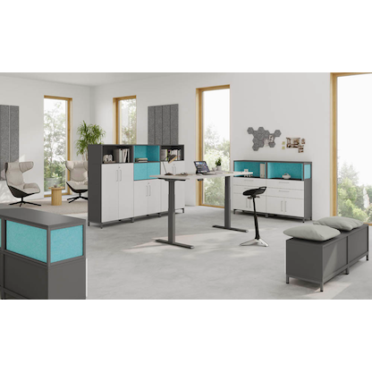 Artikelbild 8 für HAMMERBACHER Aktenregal FlexWall grafit 80,0 x 40,0 x 39,4 cm, 1 St., Artikelnummer 949663