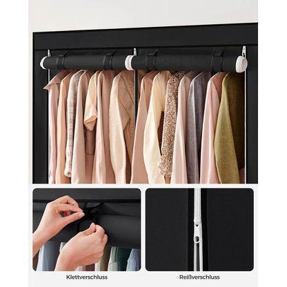 Artikelbild 4 für SONGMICS Stoffschrank, RYG02BK schwarz 140,0 x 43,0 x 174,0 cm, 1 St., Artikelnummer 439412