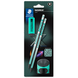 Artikelbild 1 für STAEDTLER Norix® Bleistifte HB silber,franch green mit Radierer, 1 Set, Artikelnummer 619854