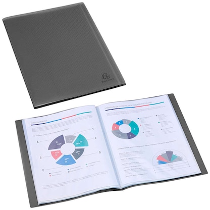 Artikelbild für Exacompta Opak Sichtbuch DIN A4, 50 Hüllen schwarz, 1 St., Artikelnummer 681058