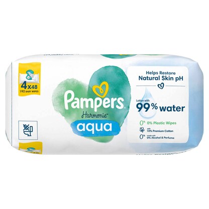 Artikelbild 3 für Pampers® Feuchttücher aqua Harmonie™ 1-lagig weiß, 192 St., Artikelnummer 272619