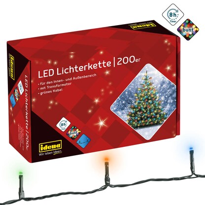 Artikelbild für Idena 200er LED Lichterkette schwarz 27,9 m, 1 St., Artikelnummer 845807