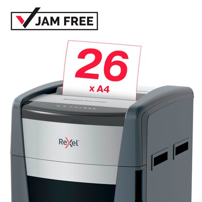 Artikelbild 7 für Rexel XP426+ Aktenvernichter mit Partikelschnitt P-4, 4 x 30 mm, bis 26 Blatt, grau, Artikelnummer 255867