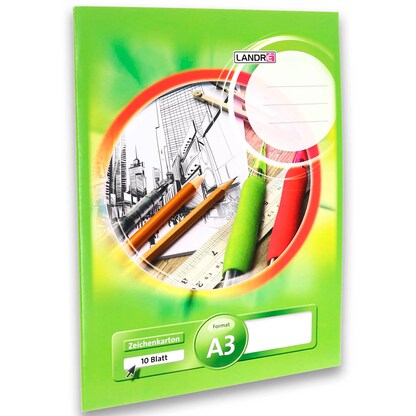 Artikelbild 4 für LANDRÉ® Zeichenblock DIN A3 190 g/m², 10 Blatt, 1 St., Artikelnummer 298566
