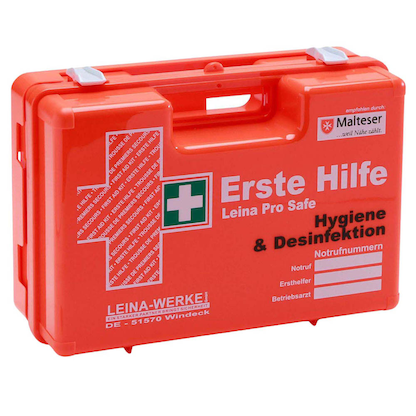 Artikelbild für LEINA-WERKE Erste-Hilfe-Koffer Pro Safe Hygiene & Desinfektion DIN 13157 + Erweiterung orange, Artikelnummer 565907