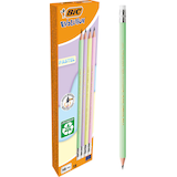 Artikelbild 1 für BIC EVOLUTION PASTEL Bleistifte HB rosa, lila, grün, gelb mit Radierer, 10 St., Artikelnummer 385148