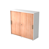 Artikelbild 1 für HAMMERBACHER Schiebetürenschrank 1753S, V1753S/W/N/SG nussbaum, weiß 2 Fachböden 120,0 x 40,0 x 110,0 cm, Artikelnummer 376059