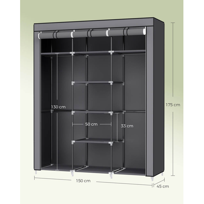 Artikelbild 2 für SONGMICS Stoffschrank, RYG12G grau 150,0 x 45,0 x 175,0 cm, 1 St., Artikelnummer 439586