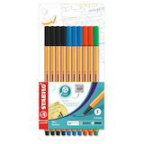 Artikelbild 1 für STABILO point 88 Fineliner farbsortiert 0,4 mm, 10 St., Artikelnummer 489500