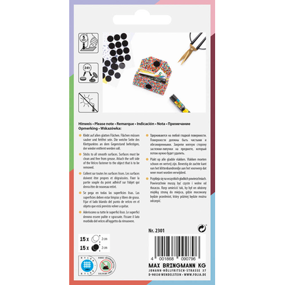 Artikelbild 6 für folia Klettpunkte schwarz, weiß, 30 St., Artikelnummer 690358