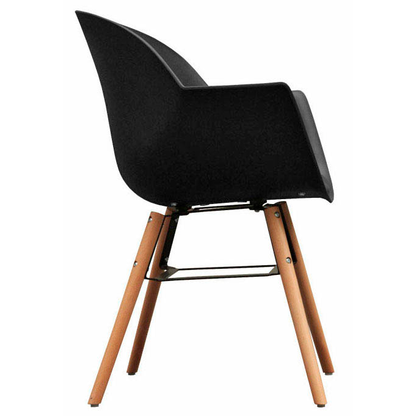 Artikelbild 3 für meet powered by PAPERFLOW Schalenstühle Wiseman CHWISEX2.23.01 schwarz Kunststoff, 2 St., Artikelnummer 516738