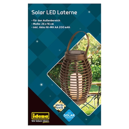 Artikelbild 4 für Idena Laterne LED Solarleuchte bronze, 1 St., Artikelnummer 698892