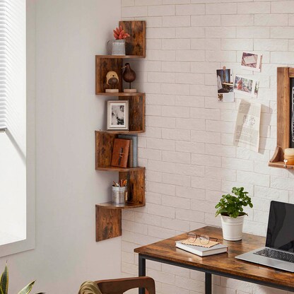 Artikelbild 3 für VASAGLE Eckregal braun 20,0 x 20,0 x 126,0 cm, 1 St., Artikelnummer 290886