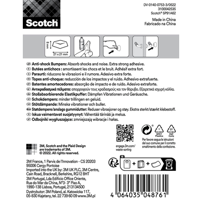 Artikelbild 2 für Scotch SP91A62 quadratisch Elastikpuffer, 6 St., Artikelnummer 477608