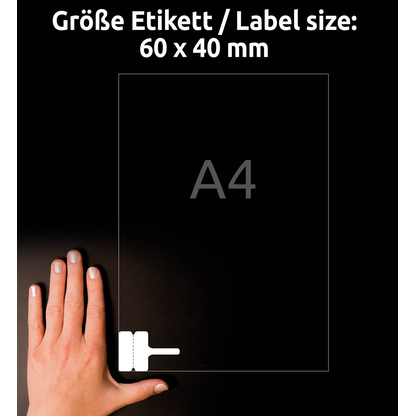 Artikelbild 8 für AVERY Zweckform Kabelbeschriftungs-Etiketten L7950-20 weiß 60,0 x 40,0 mm, 20 Blatt, Artikelnummer 640854