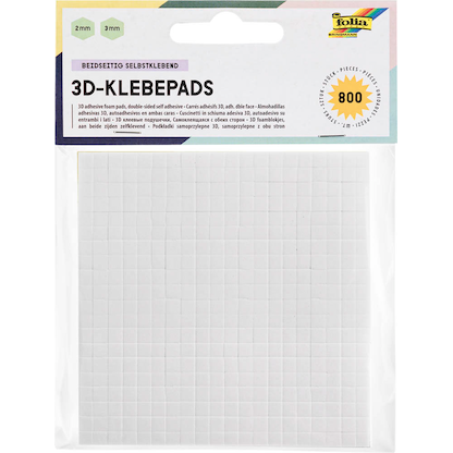 Artikelbild für folia doppelseitige Klebepads, 0,5 x 0,5 cm, 800 St., Artikelnummer 650940