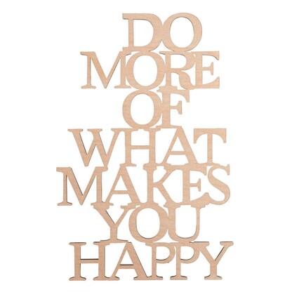 Artikelbild für Rayher Holzschriftzug natur DO MORE OF WHAT MAKES YOU HAPPY, 1 St., Artikelnummer 958447