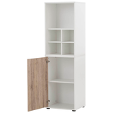 Artikelbild 1 für MÖBELPARTNER Regalschrank 400, 701773 weiß, wildeiche 51,0 x 41,0 x 167,2 cm, 1 St., Artikelnummer 774061